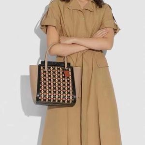 NWT Coach 1941 Troupe Tote Handbag With Weaving and Novelty Strap With Weaving